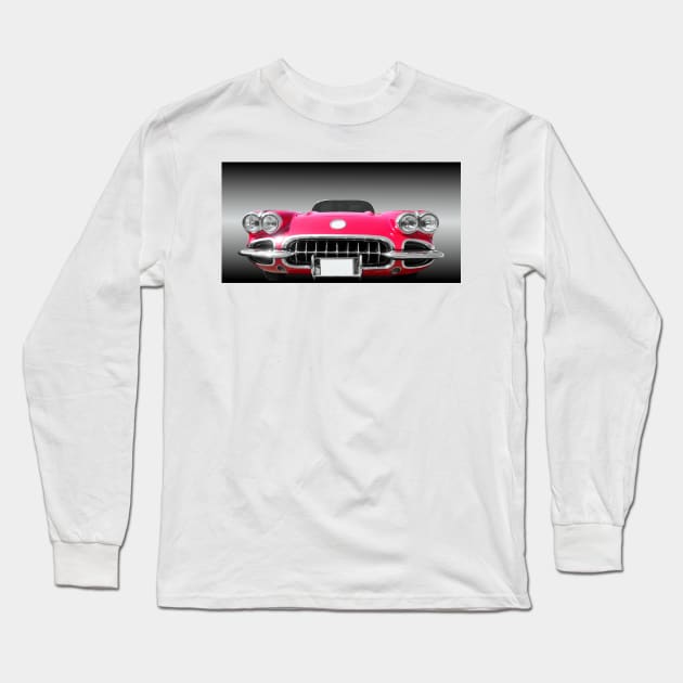 US American roadster 1958 convertible C1 Long Sleeve T-Shirt by Beate Gube